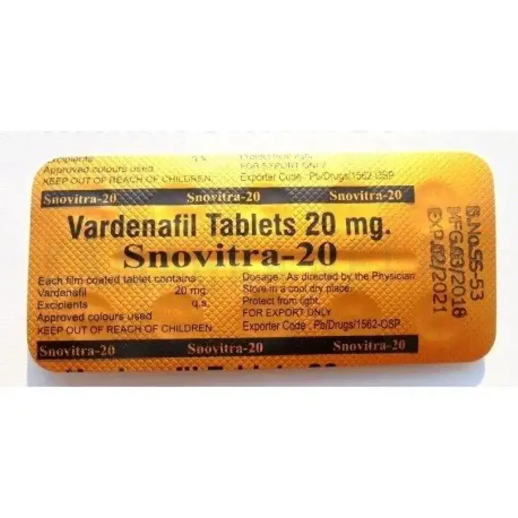 Snovitra 20 mg - Vardenafil - Dharam Distributors Snovitra 20 mg - Vardenafil - Dharam Distributors