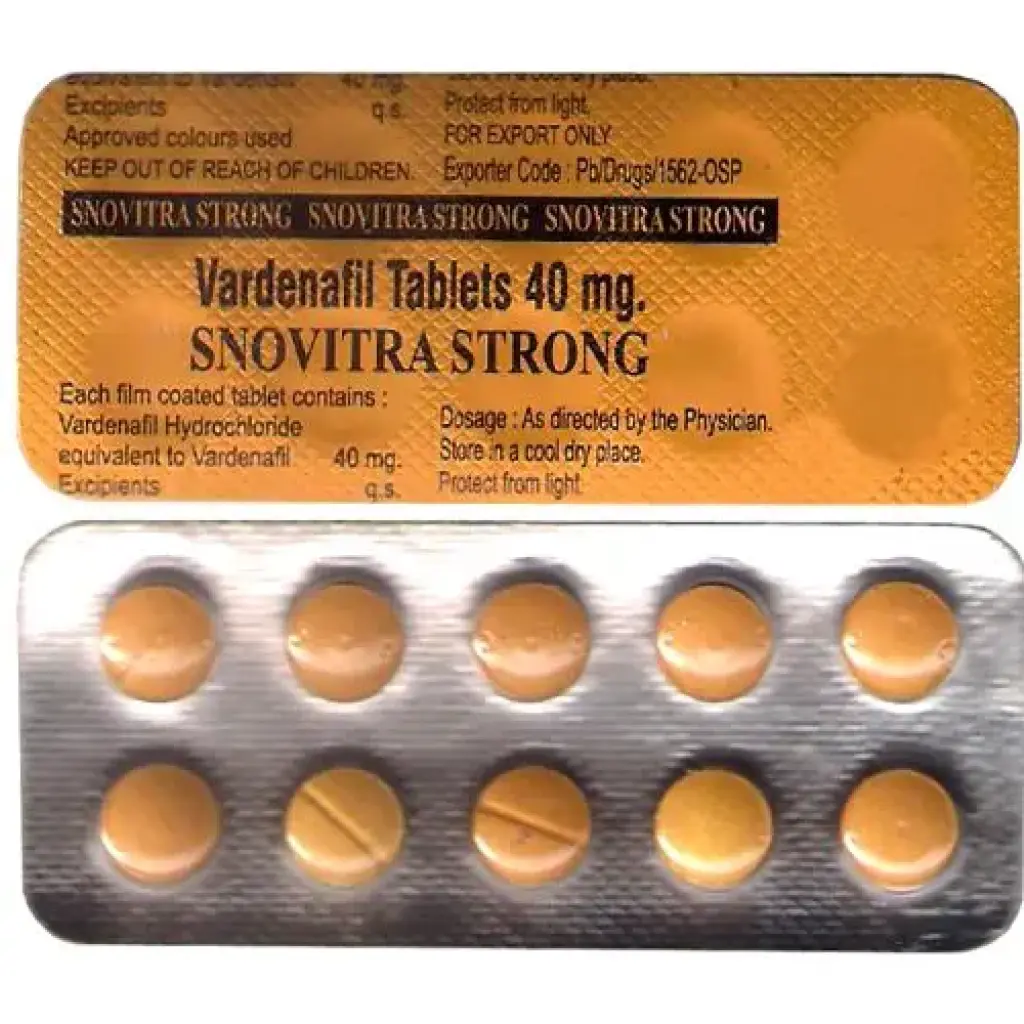 Snovitra Strong 40 mg - Vardenafil - Dharam Distributors Snovitra Strong 40 mg - Vardenafil - Dharam Distributors