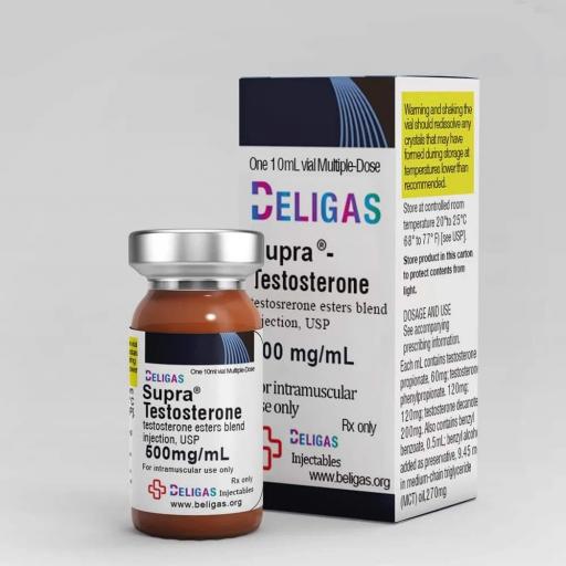 Supra-Testosterone 500 - Testosterone Decanoate,Testosterone Phenylpropionate,Testosterone Propionate,Testosterone Isocaproate - Beligas Pharmaceuticals