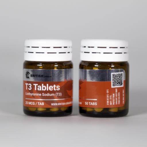 T3 Tablets - Liothyronine Sodium (T3) - British Dragon Pharmaceuticals