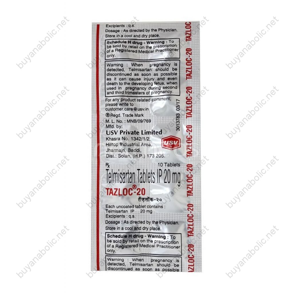 Tazloc 20 mg - Telmisartan - USV Limited, India Tazloc 20 mg - Telmisartan - USV Limited, India