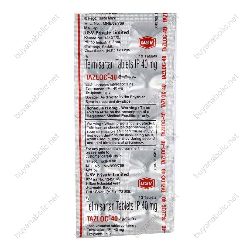 Tazloc 40 mg - Telmisartan - USV Limited, India Tazloc 40 mg - Telmisartan - USV Limited, India