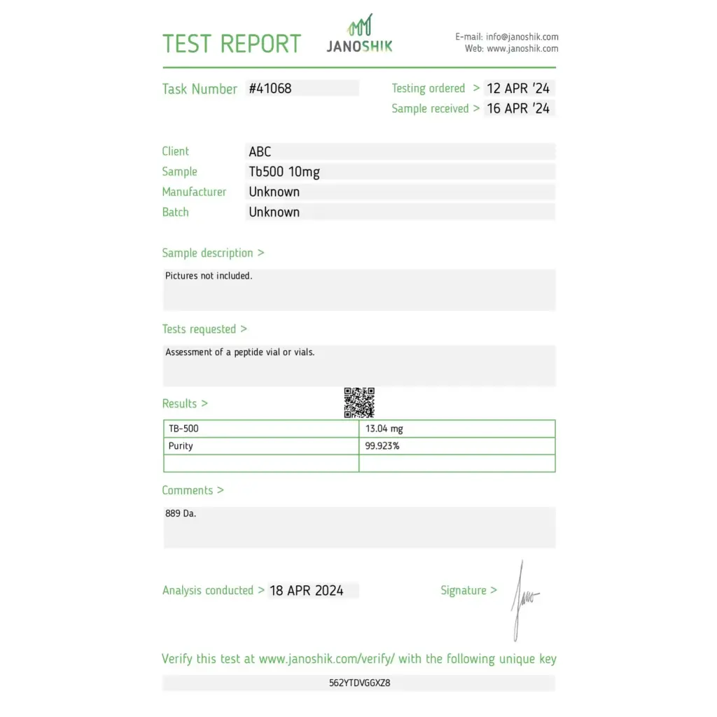TB 500 - Thymosin Beta 4 - Stealth Labs