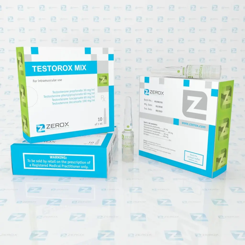Testorox Mix - Testosterone Decanoate,Testosterone Phenylpropionate,Testosterone Propionate,Testosterone Isocaproate - Zerox Pharmaceuticals Testorox Mix - Testosterone Decanoate,Testosterone Phenylpropionate,Testosterone Propionate,Testosterone Isocaproate - Zerox Pharmaceuticals