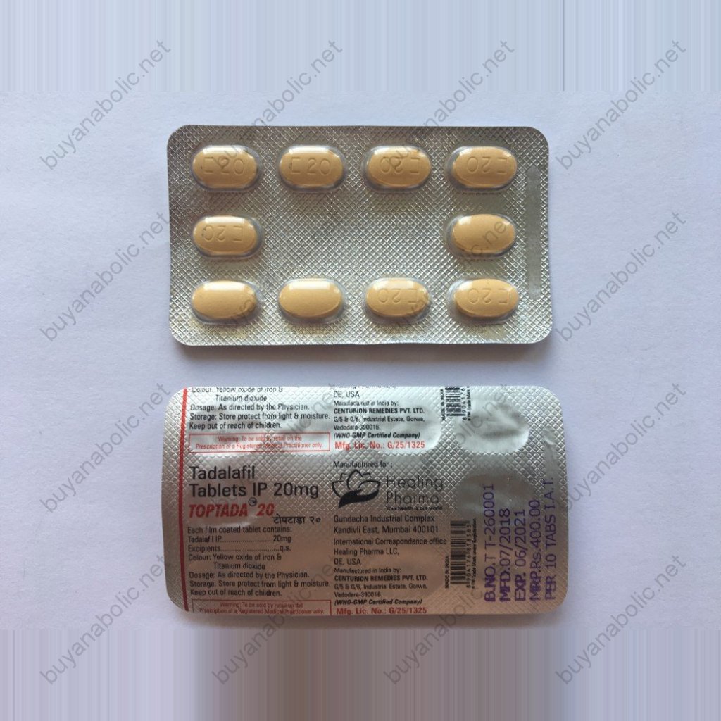 Toptada 20 mg - Tadalafil - Centurion Laboratories Toptada 20 mg - Tadalafil - Centurion Laboratories