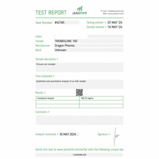 Trenbolone 100 - Trenbolone Acetate - Dragon Pharma, Europe