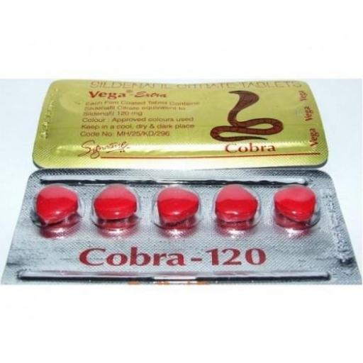 Vega-Extra Cobra 120 mg - Sildenafil Citrate - Signature Pharma, India