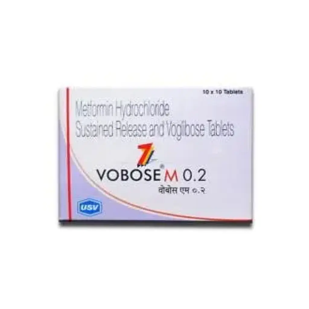 Vobose M 0.2/ 500 mg - Voglibose,Metformin - USV Limited, India