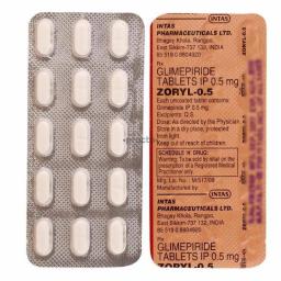 Zoryl M 0.5 - Glimeperide,Metformin - Intas Pharmaceuticals Ltd.
