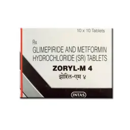 Zoryl M 4 - Glimeperide,Metformin - Intas Pharmaceuticals Ltd.